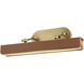 Valise Picture 18 watt 22 inch Vintage Brass and Cognac Leather Picture Light Wall Light